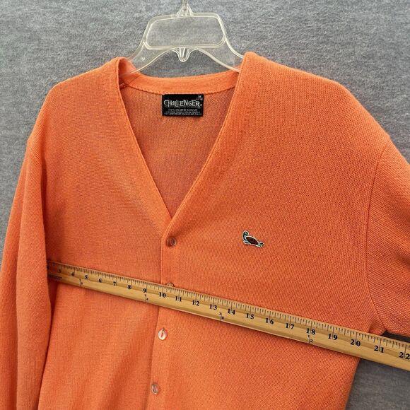 Challenger Orlon Acrylic Cardigan Mens M Grandpa Sweater Heritage Preppy Vintage - Picture 6 of 8